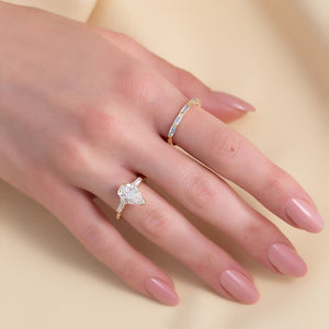 The Parker Set With A 3 Carat Pear Lab Diamond