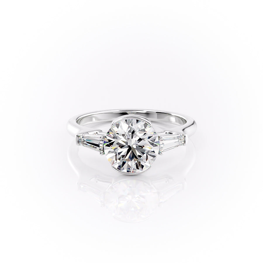 The Parker Set With A 4.5 Carat Round Moissanite