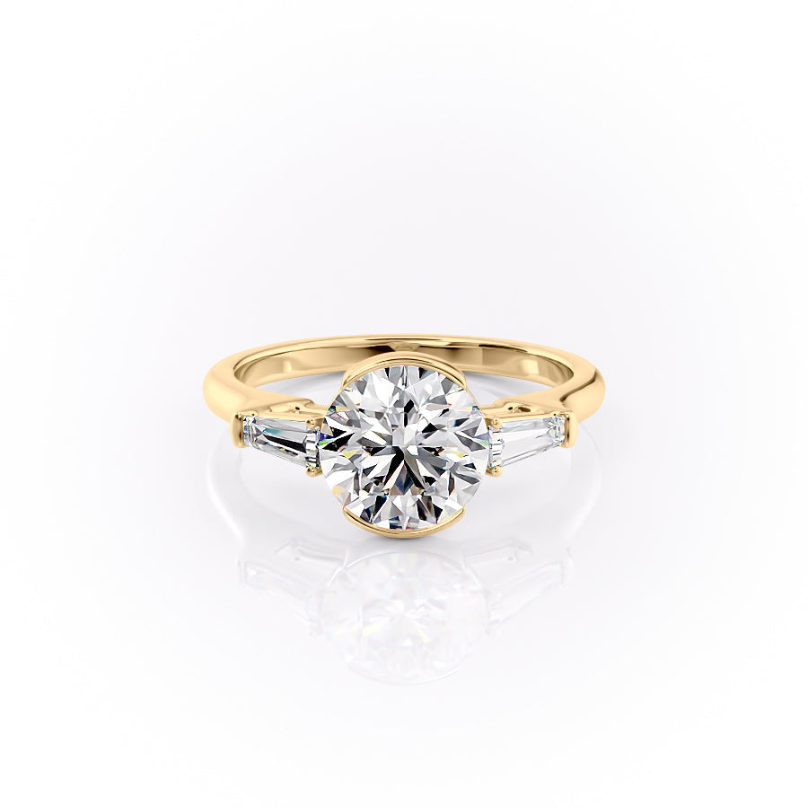 The Parker Set With A 4.5 Carat Round Moissanite