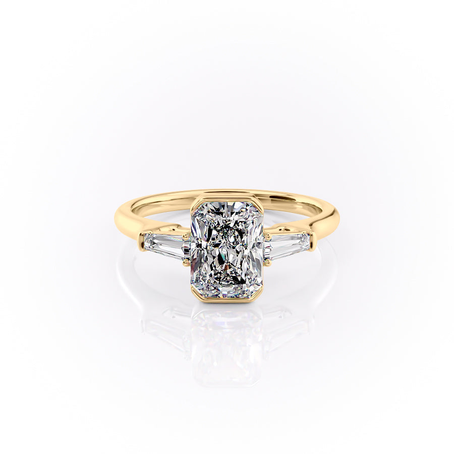 The Parker Set With A 3.5 Carat Radiant Moissanite