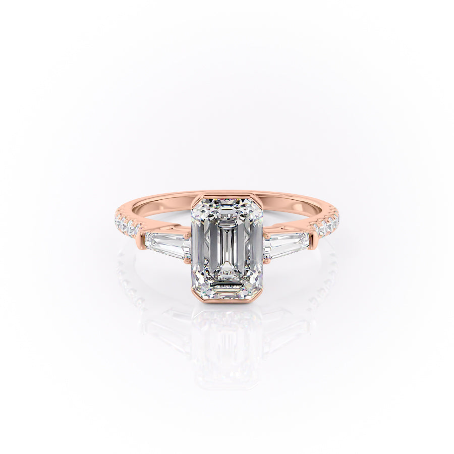The Pave Parker Set With A 1.5 Carat Emerald Lab Diamond
