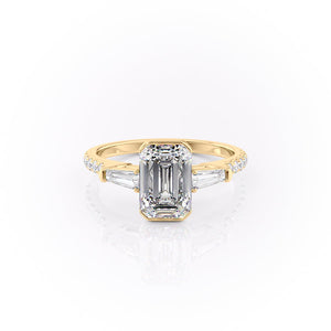 The Pave Parker Set With A 4 Carat Emerald Moissanite