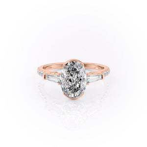 The Pave Parker Set With A 2 Carat Oval Moissanite