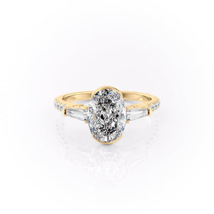 The Pave Parker Set With A 1.5 Carat Oval Lab Diamond