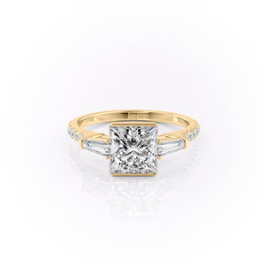 The Pave Parker Set With A 1 Carat Princess Lab Diamond