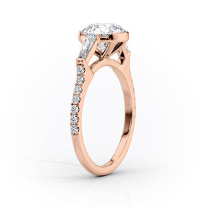 The Pave Parker Set With A 3 Carat Pear Lab Diamond