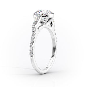 The Pave Parker Set With A 2 Carat Pear Lab Diamond