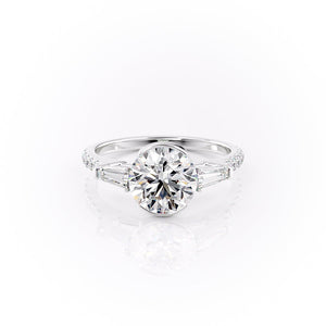 The Pave Parker Set With A 3.5 Carat Round Moissanite