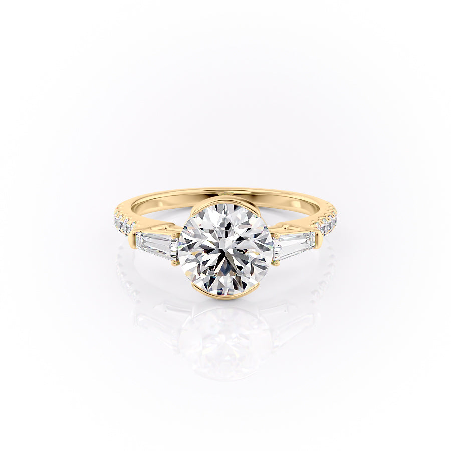 The Pave Parker Set With A 2 Carat Round Moissanite