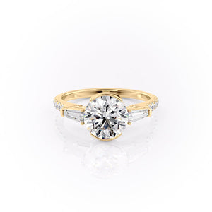 The Pave Parker Set With A 1.5 Carat Round Moissanite