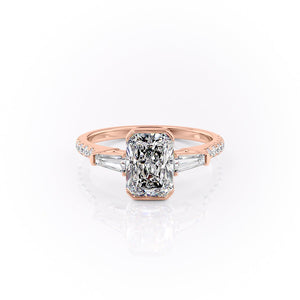 The Pave Parker Set With A 1 Carat Radiant Lab Diamond