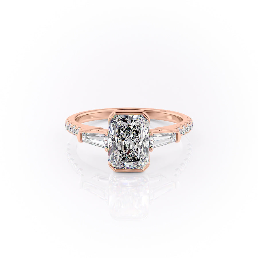 The Pave Parker Set With A 2 Carat Radiant Lab Diamond
