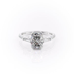 The Pave Parker Set With A 1.5 Carat Radiant Moissanite