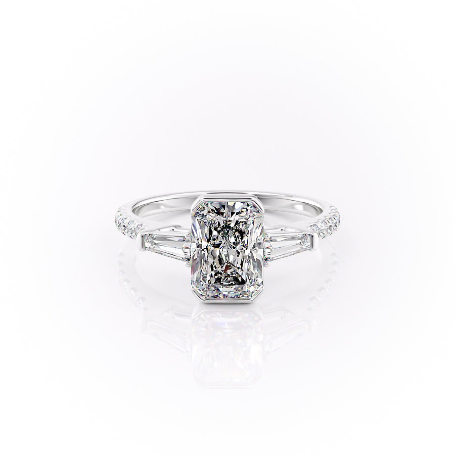 The Pave Parker Set With A 5 Carat Radiant Moissanite