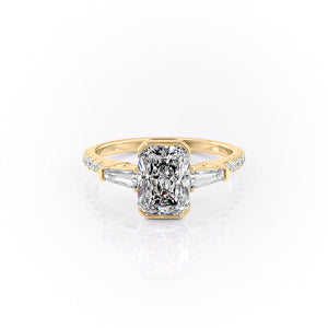 The Pave Parker Set With A 1 Carat Radiant Moissanite
