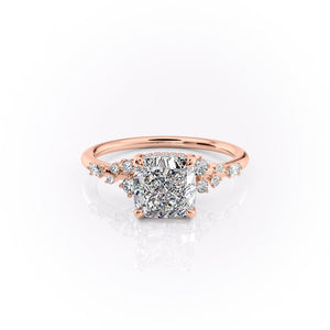 The Emma Set With A 2.5 Carat Cushion Lab Diamond