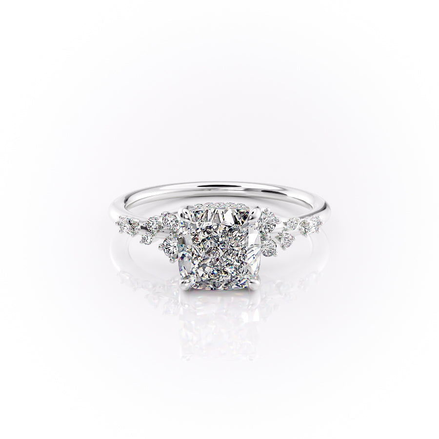 The Emma Set With A 2 Carat Cushion Lab Diamond