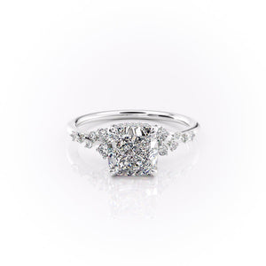 The Emma Set With A 3 Carat Cushion Lab Diamond
