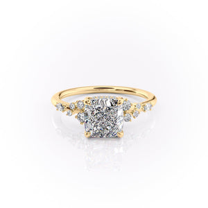 The Emma Set With A 1.5 Carat Cushion Lab Diamond