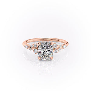 The Emma Set With A 1 Carat Elongated Cushion Lab Diamond