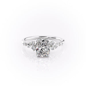 The Emma Set With A 1 Carat Elongated Cushion Lab Diamond