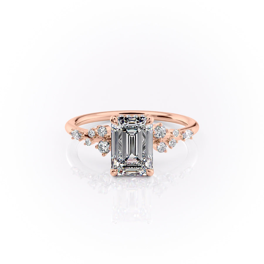 The Emma Set With A 1 Carat Emerald Lab Diamond