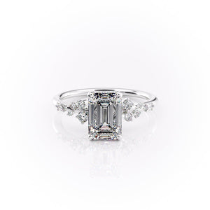 The Emma Set With A 1.5 Carat Emerald Lab Diamond
