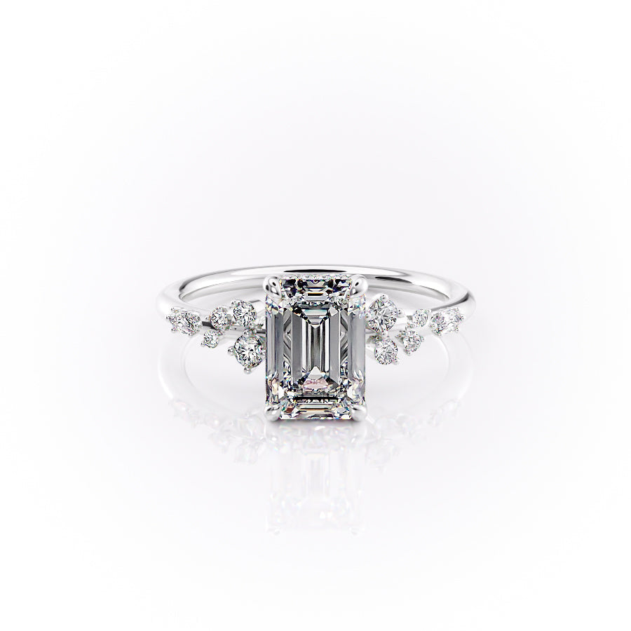 The Emma Set With A 1.5 Carat Emerald Lab Diamond