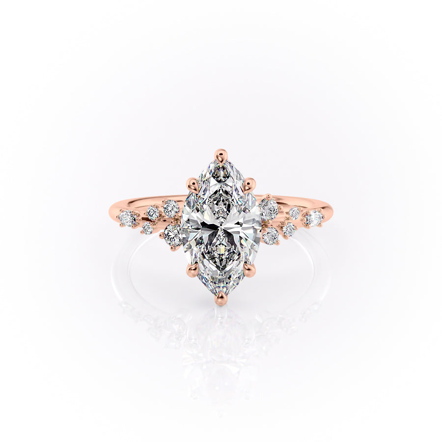 The Emma Set With A 2 Carat Marquise Lab Diamond