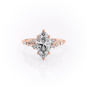 The Emma Set With A 2 Carat Marquise Lab Diamond