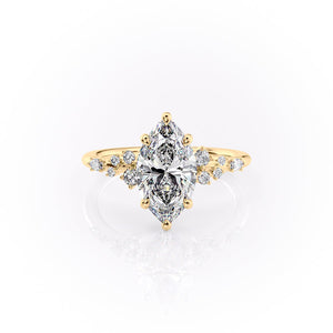 The Emma Set With A 1 Carat Marquise Lab Diamond