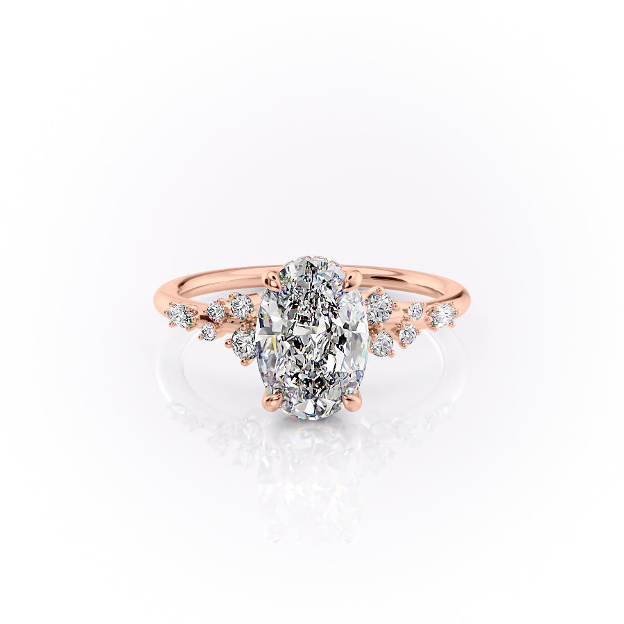 The Emma Set With A 1.5 Carat Oval Lab Diamond