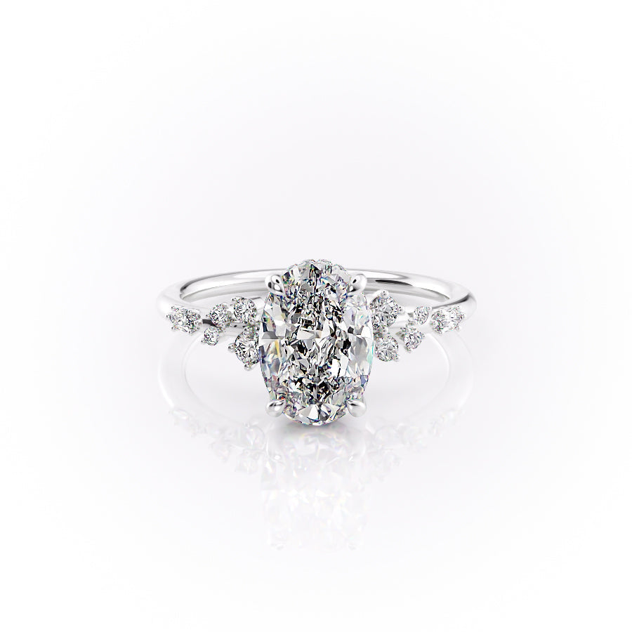 The Emma Set With A 2 Carat Oval Lab Diamond