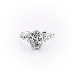The Emma Set With A 1 Carat Oval Lab Diamond