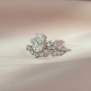 The Emma Set With A 2 Carat Oval Lab Diamond