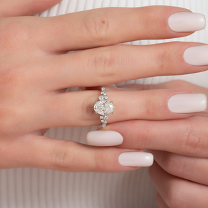 The Emma Set With A 2 Carat Oval Lab Diamond