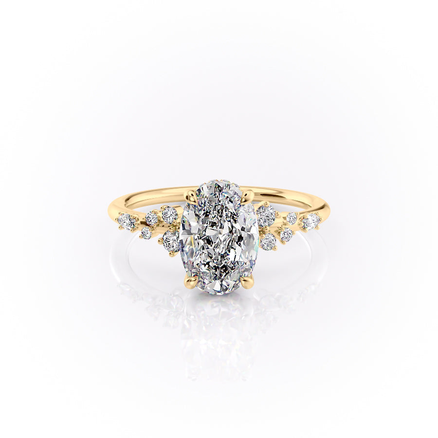 The Emma Set With A 3 Carat Oval Lab Diamond