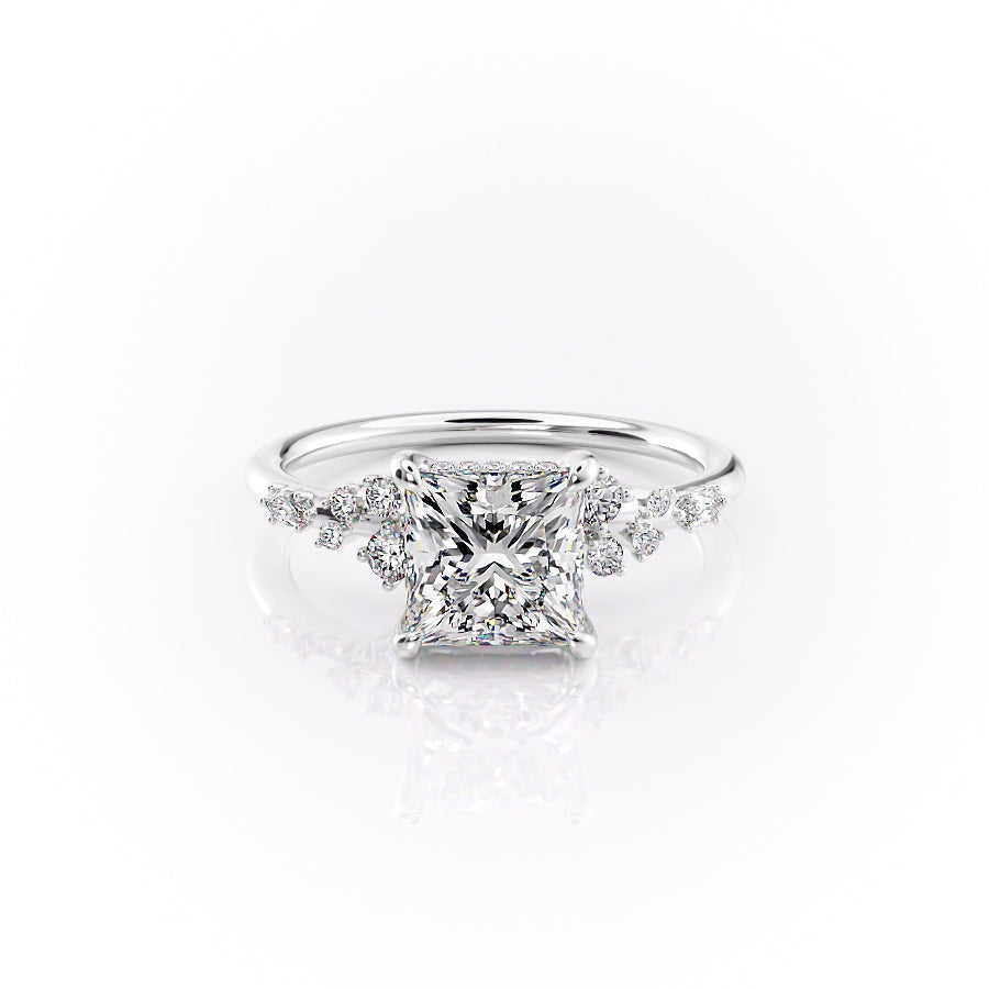The Emma Set With A 3 Carat Princess Lab Diamond