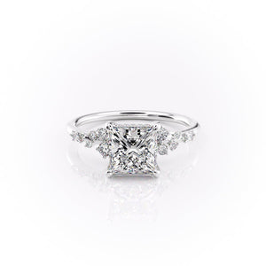 The Emma Set With A 1 Carat Princess Lab Diamond