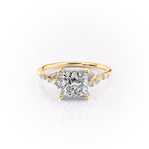 The Emma Set With A 1 Carat Princess Lab Diamond