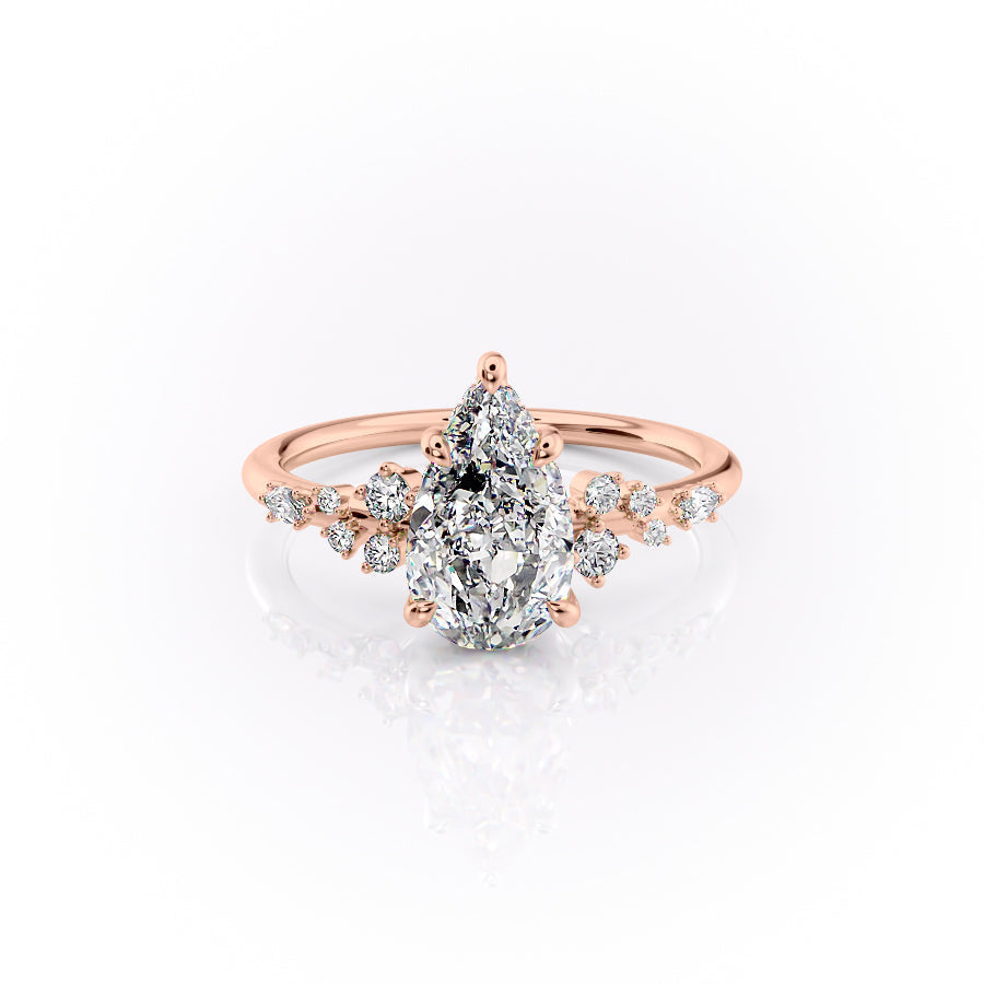 The Emma Set With A 2.5 Carat Pear Lab Diamond