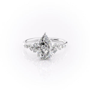 The Emma Set With A 3 Carat Pear Lab Diamond