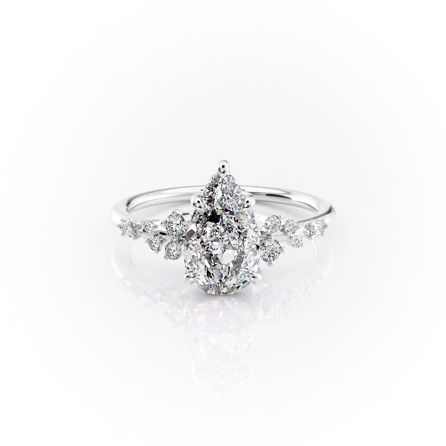 The Emma Set With A 1.5 Carat Pear Lab Diamond