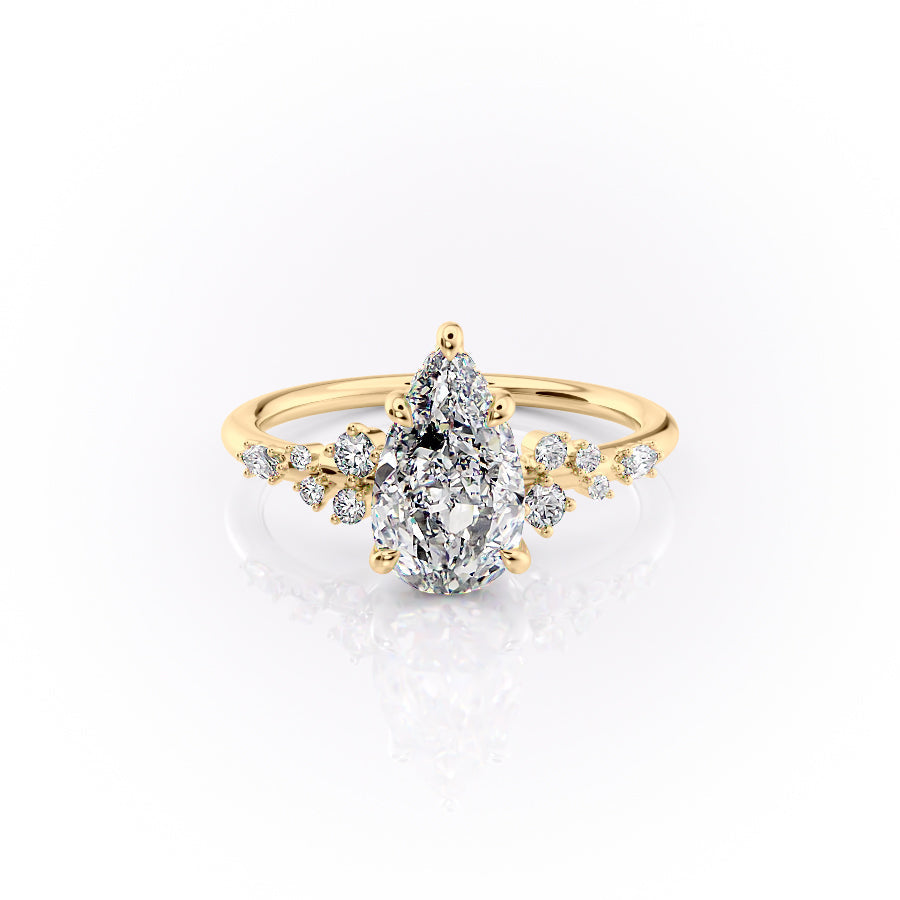 The Emma Set With A 2 Carat Pear Lab Diamond