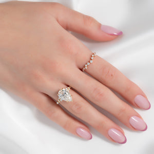 The Emma Set With A 3 Carat Pear Lab Diamond