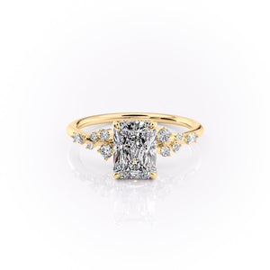 The Emma Set With A 2.5 Carat Radiant Lab Diamond