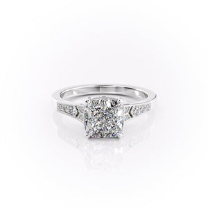The Dianne Set With A 2 Carat Cushion Lab Diamond