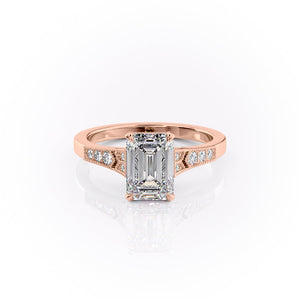 The Dianne Set With A 1.5 Carat Emerald Lab Diamond