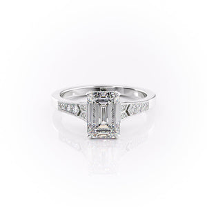 The Dianne Set With A 2.5 Carat Emerald Lab Diamond