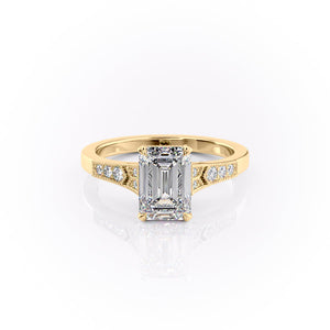 The Dianne Set With A 1 Carat Emerald Lab Diamond
